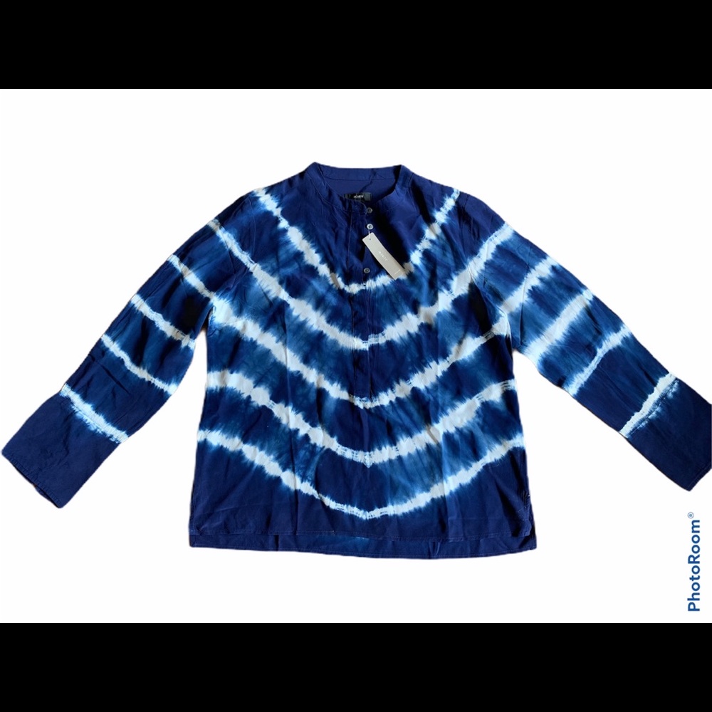 J. Crew silk tie dye summer blouse